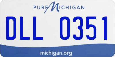 MI license plate DLL0351