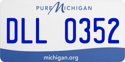 MI license plate DLL0352