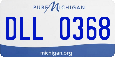MI license plate DLL0368