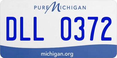MI license plate DLL0372