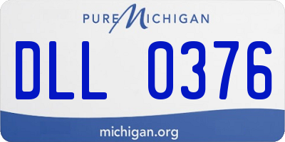 MI license plate DLL0376