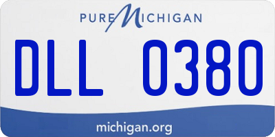 MI license plate DLL0380