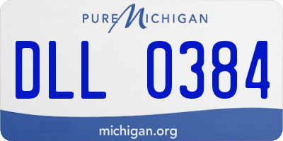 MI license plate DLL0384