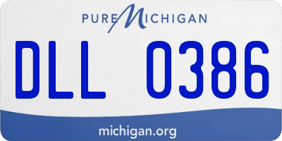 MI license plate DLL0386