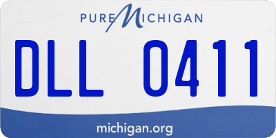 MI license plate DLL0411
