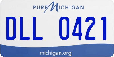 MI license plate DLL0421