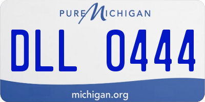MI license plate DLL0444