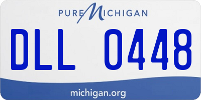 MI license plate DLL0448