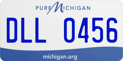 MI license plate DLL0456