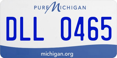 MI license plate DLL0465