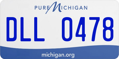 MI license plate DLL0478