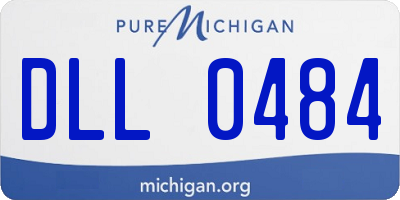 MI license plate DLL0484