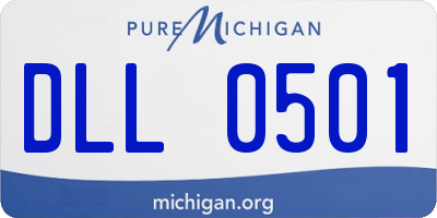 MI license plate DLL0501