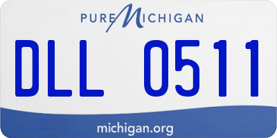 MI license plate DLL0511