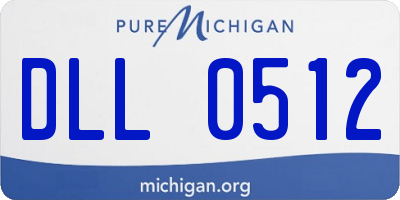 MI license plate DLL0512