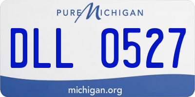 MI license plate DLL0527