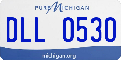 MI license plate DLL0530