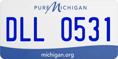 MI license plate DLL0531