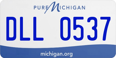 MI license plate DLL0537