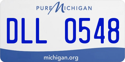 MI license plate DLL0548