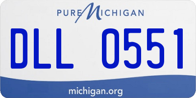 MI license plate DLL0551