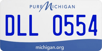 MI license plate DLL0554
