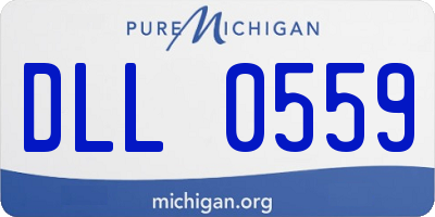 MI license plate DLL0559
