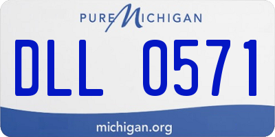 MI license plate DLL0571