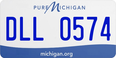 MI license plate DLL0574
