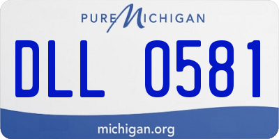 MI license plate DLL0581