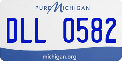 MI license plate DLL0582