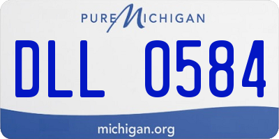 MI license plate DLL0584