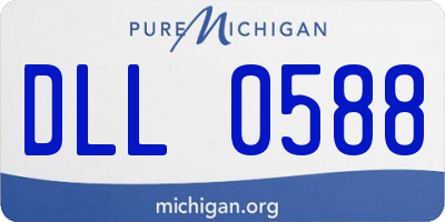 MI license plate DLL0588