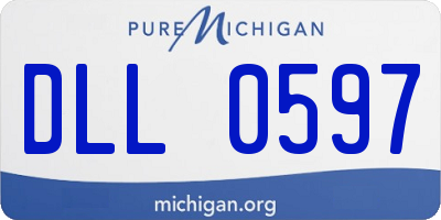 MI license plate DLL0597