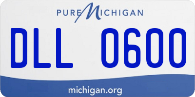 MI license plate DLL0600
