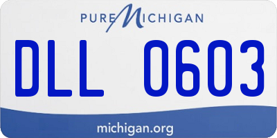 MI license plate DLL0603