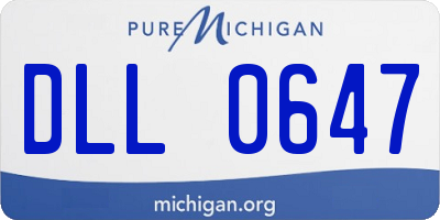 MI license plate DLL0647