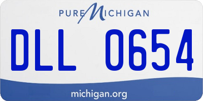 MI license plate DLL0654