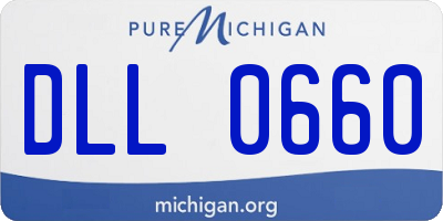 MI license plate DLL0660
