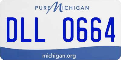 MI license plate DLL0664