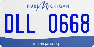 MI license plate DLL0668