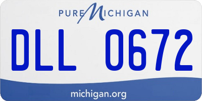 MI license plate DLL0672
