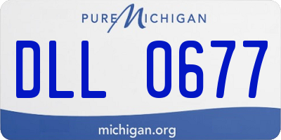 MI license plate DLL0677