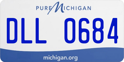MI license plate DLL0684