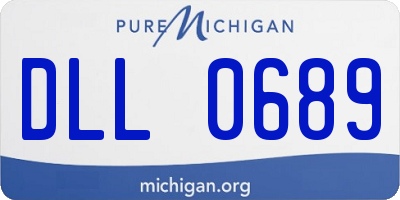 MI license plate DLL0689