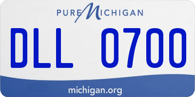 MI license plate DLL0700