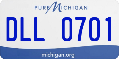 MI license plate DLL0701