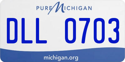 MI license plate DLL0703