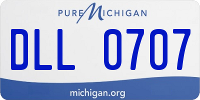MI license plate DLL0707