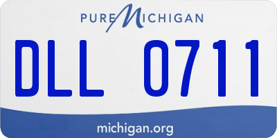 MI license plate DLL0711